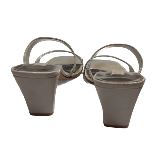 Nina Silver Rhinestone Dress Shoes High Heels Christmas Holiday NYE Party Size 9 - Picture 2 of 9